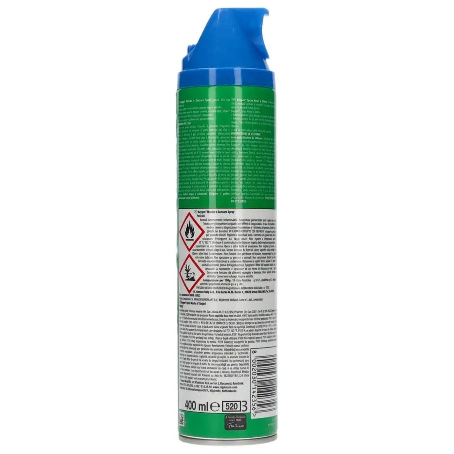 Insetticida spray per mosche e zanzare – 400 ml kit con Spugna Brandizzata SPESA & RISPARMIO Inclusa – Variazioni 4/8/12 Pezzi (12)