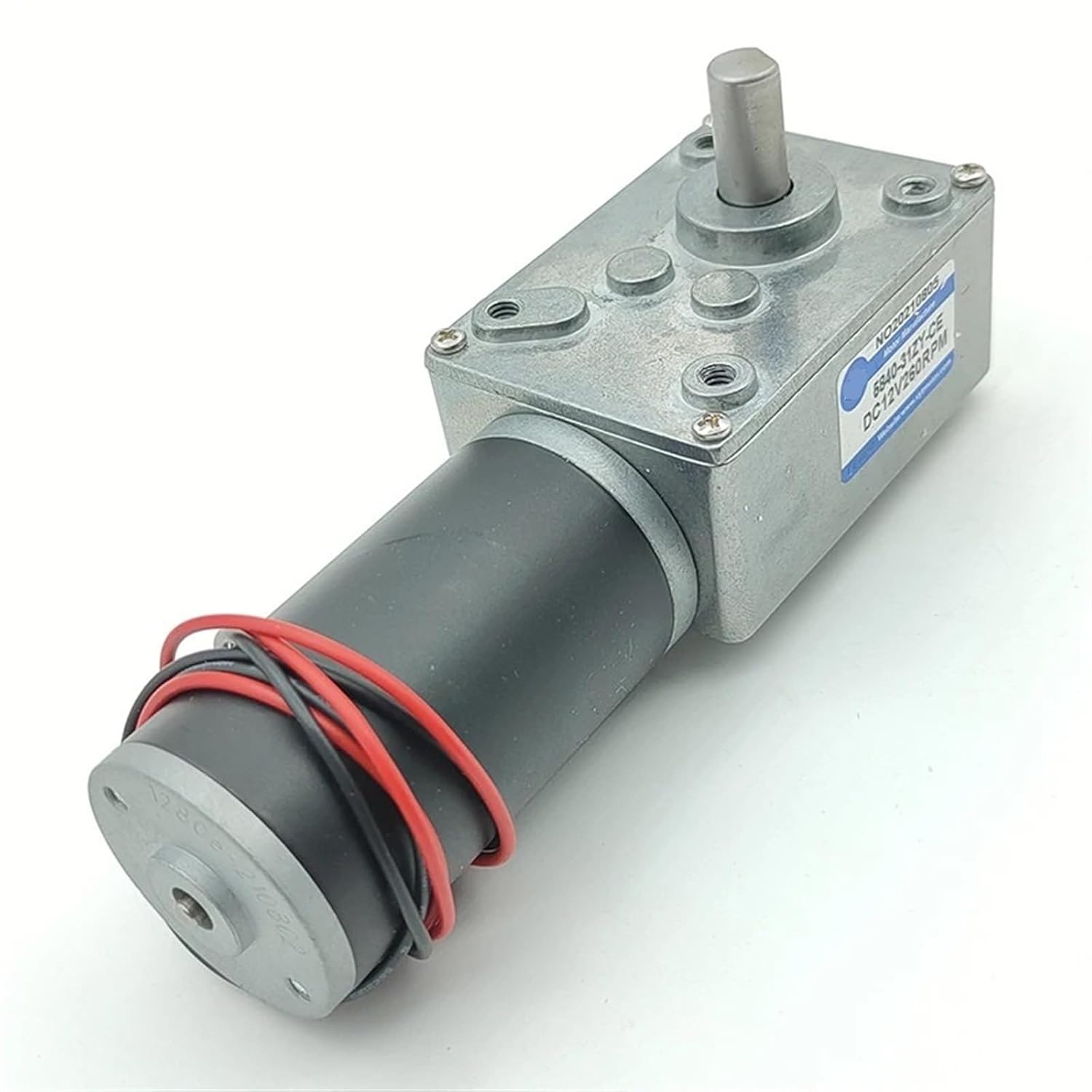 5840-31ZY DC 12V 260RPM Powerful Large Torque Gearmotor Full Metal Turbo Worm Gearbox D-Shaft Reversed Self-Lock Worm Gear Motor 1Pcs