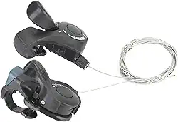 Câmbio de bicicleta de 21 velocidades, câmbio de polegar com indicador de engrenagem, esquerda + direita, para mountain bike