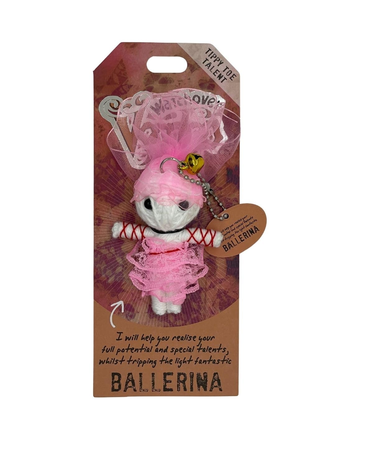 Watchover Voodoo Baller Keychain - 3 Inch Handcrafted Good Luck Charm Doll