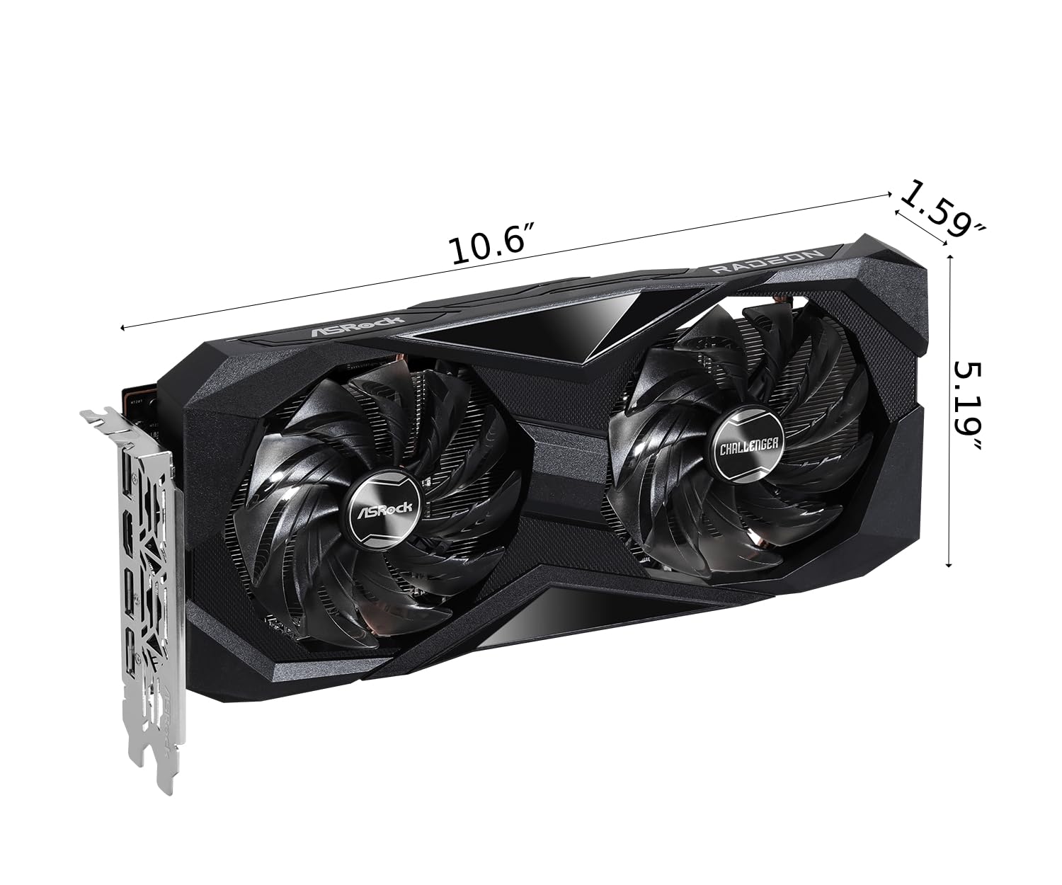 ASRock AMD Radeon RX 7600 Challenger 8GB OC GDDR6 DisplayPort HDMI 0dB Silent Cooling Graphics Card 128-bit 7680 x 4320 18 Gbps Graphics Card