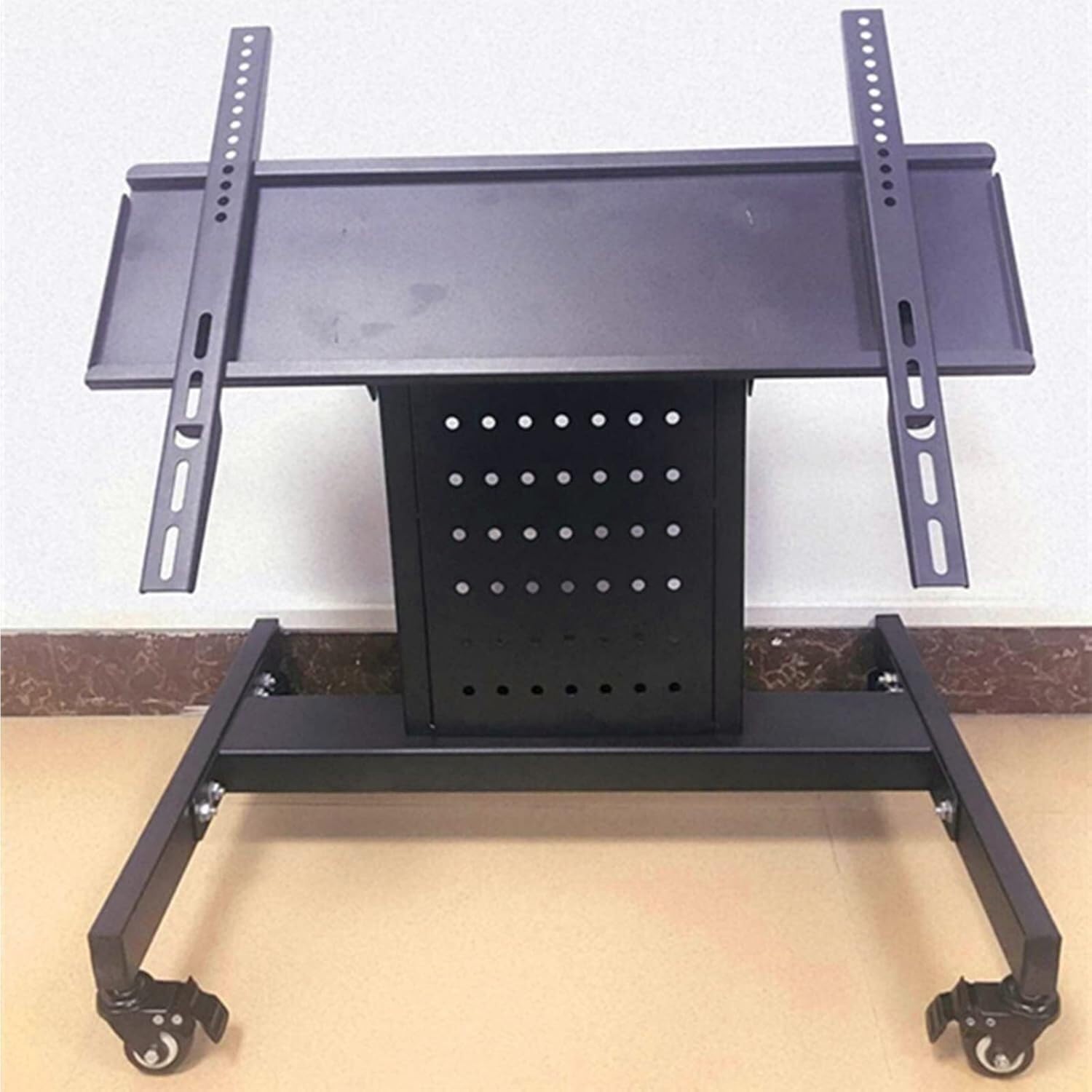 Braccio per Monitor, Supporto TV, Supporto TV con Ruote, Carrello TV Mobile su Ruote per Schermi Piatti/Curvi da 32 A 70 Pollici, TV per Casa E Ufficio, Portatile