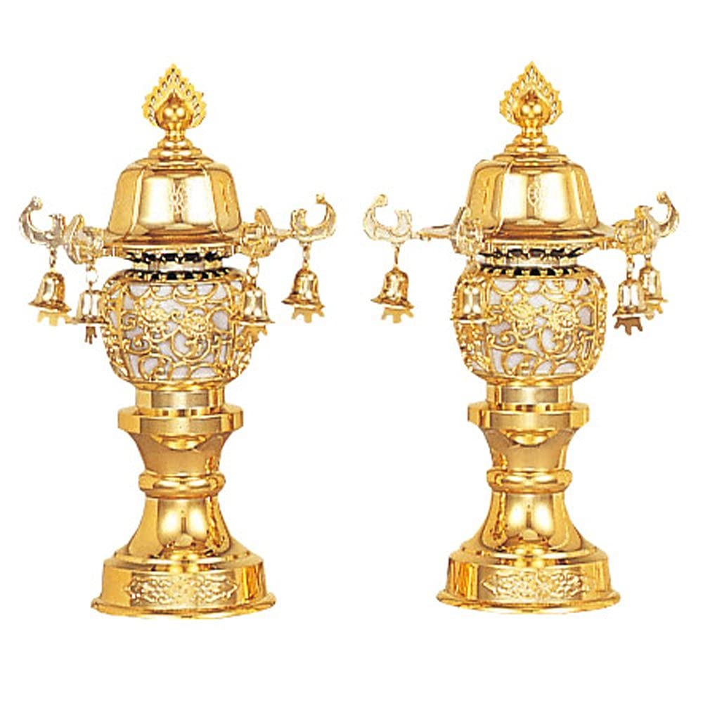 Amazon｜京仏壇はやし ミニ 盆提灯 盆ちょうちん【 (一対入り) 霊前灯