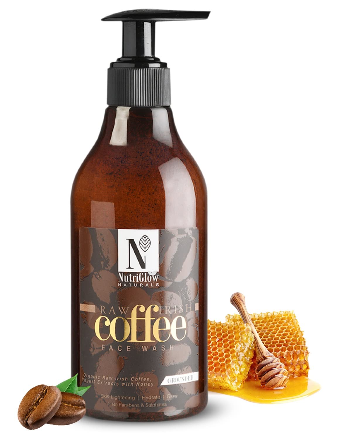 NutriGlow NATURAL's Coffee Face Wash For Glowing Skin for Men,Women| Long Lasting Refreshment, Deep Cleanser, Blackheads Removal, Acne Treatment| Paraben & Sulphate Free| 300ml