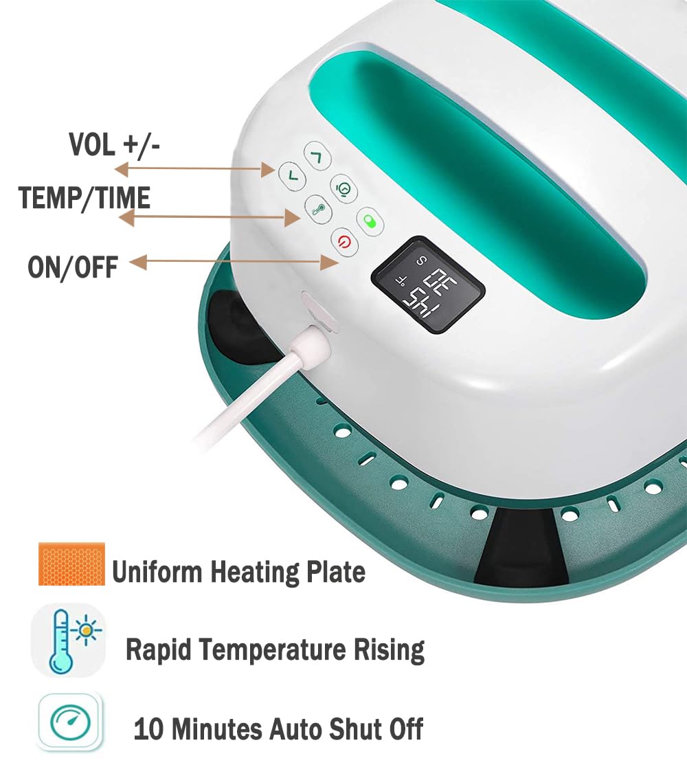 Amazon.co.jp: Tシャツ用熱プレス機 9インチx9インチ 簡単アイロン