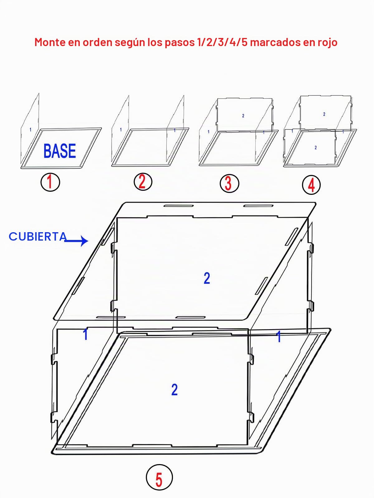 Caso de Pantalla de Acrílico Transparente Grueso de 3MM, Base Gruesa, a Prueba de Polvo, para Objetos de Colección, Lego 21349 75398 77072 43230(Negro, 25x25x40cm/10x10x16in)