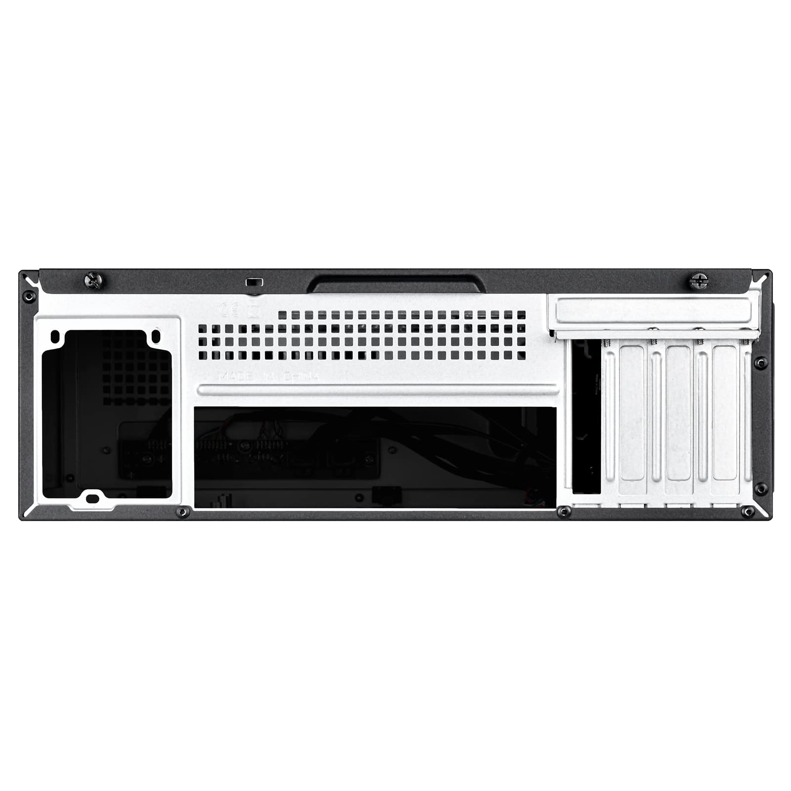 Silverstone SST-ML11B - Milo Boîtier Micro-ATX Mince et Compact, Prend en Charge Les Blocs d’Alimentation de Format TFX