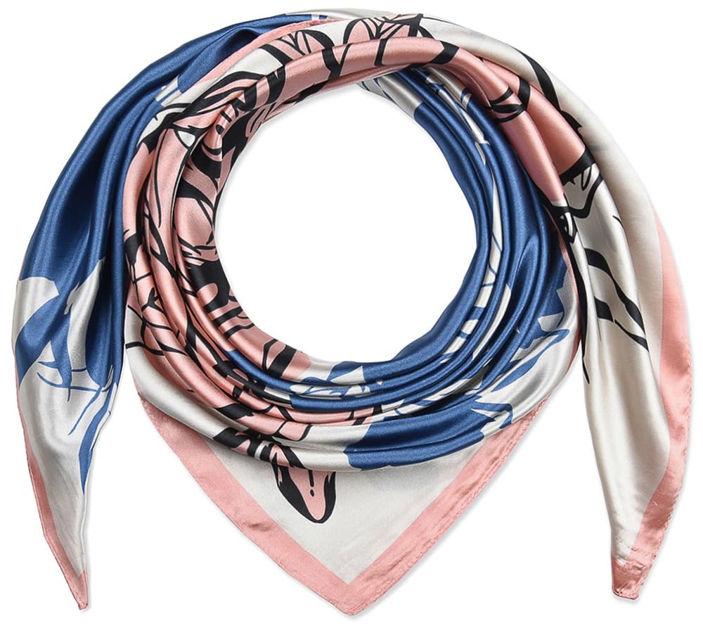 corciova 35x35 Large Square Satin Hair Scarf for Women – Silk-Feel Head Wrap, Night Protection, Fashion Bandana & Headscarf