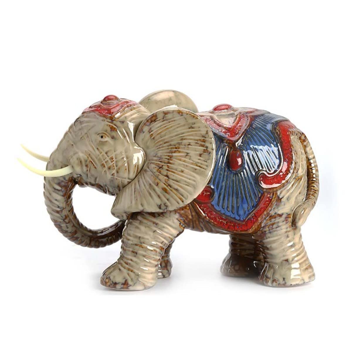 Amazon.co.jp: 象 ゾウ 飾り物 タイプ 陶器 装飾 置物 大きいサイズ