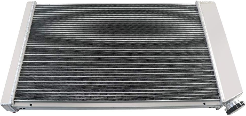 CoolingSky 62MM 4 Row Core Aluminum Radiator +2X12" Fan +Shroud&Thermostat Relay Kit for 73-80 C/K Series Pickup Suburban /1970-87 Camaro Nova Skylark &Multiple GM Cars
