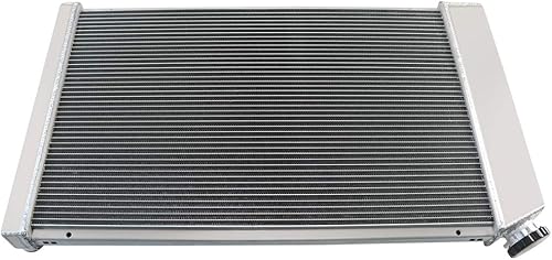 Miniatura 5 de CoolingSky - Radiador de aluminio de 4 filas de 2.441 in, ventilador de 2 x 12 pulgadas, kit de relé de cubierta y termostato para 73-80 CK Series