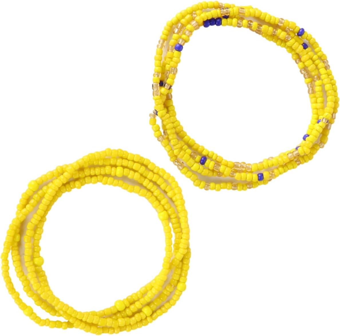 Handmade Yellow Bead Waist Chain Bikini Belly Waist Jewelry for Women Beach Accessories Decorative Beaded Chain Body Jewelry