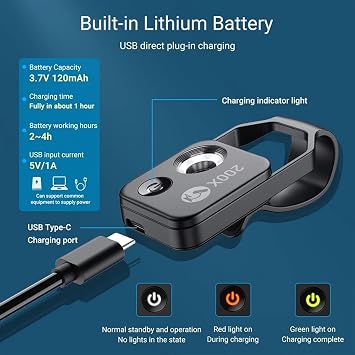 Nanozoom 200x Magnification Zoom, Nanozoom Cell Phone Lens, Nanozoom x200 Pocket Microscope Camera, Nano Zoom Lens 200x with CPL Lens/LED Light Black