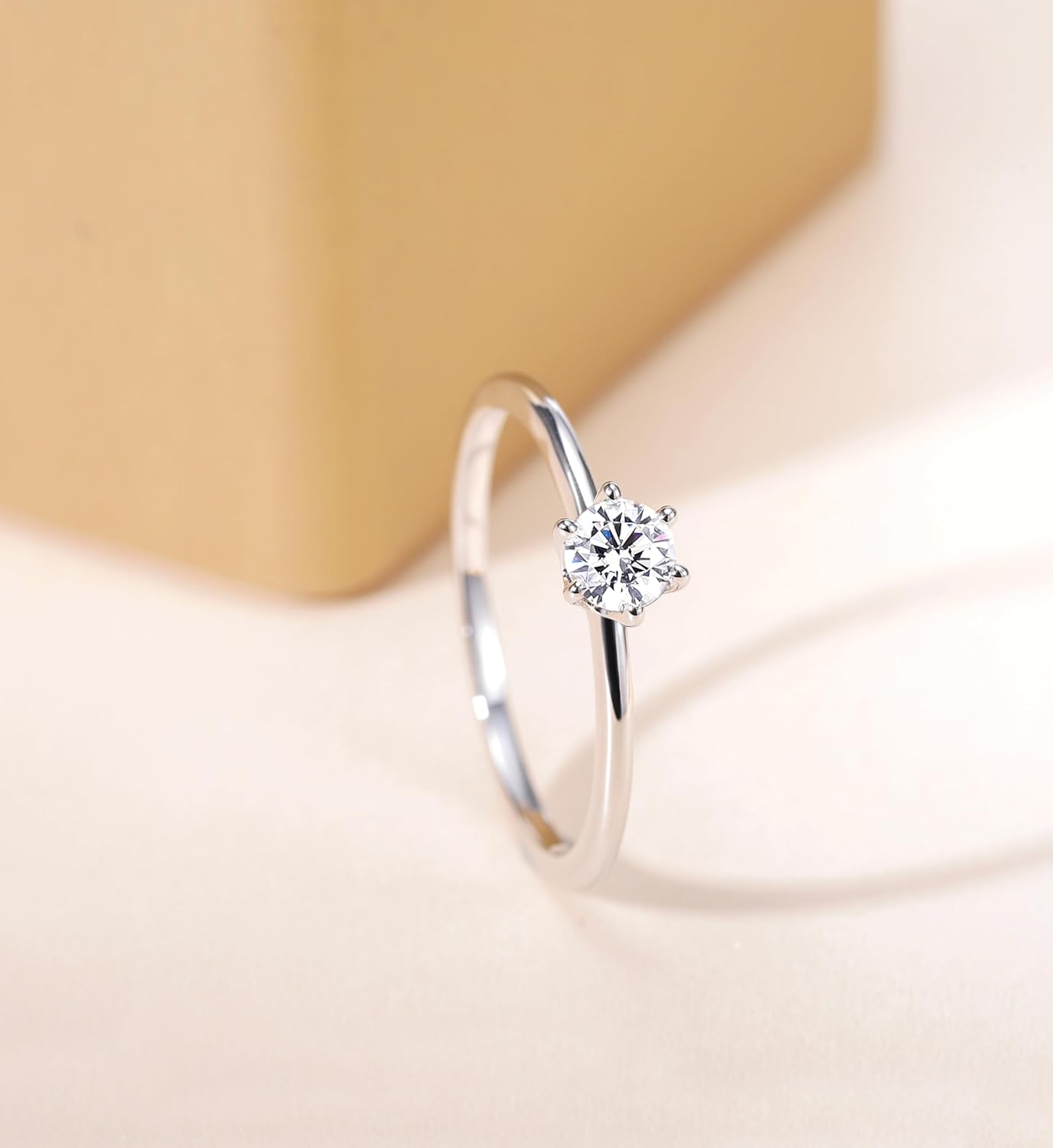 TIGRADE 1.5mm Eternity Ring Round Cut Cubic Zirconia Anniversary Ring Minimalist High Polished Promise Ring for Women Size 3-11 - Image 2