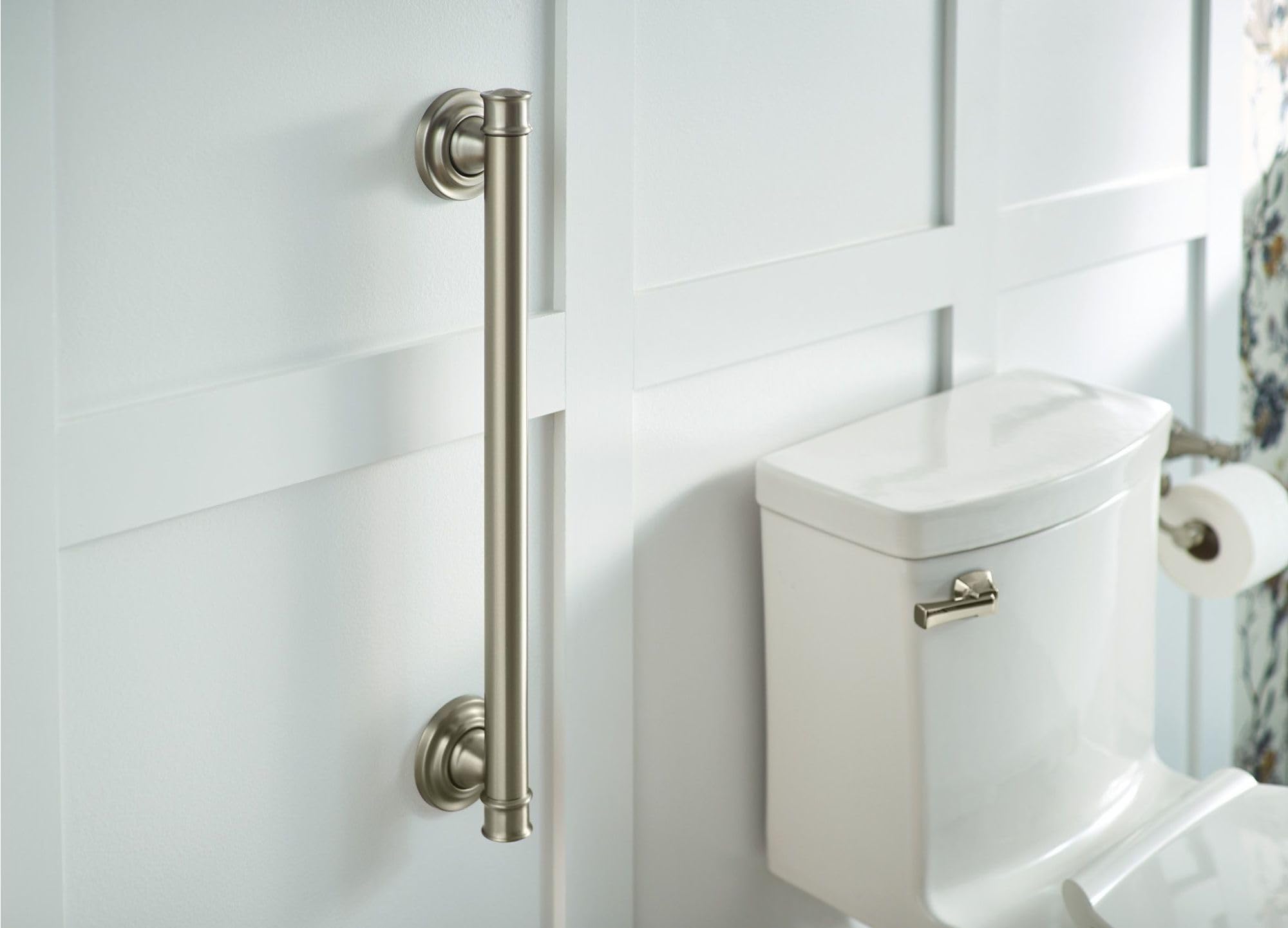 Moen YG6424BN Belfield - Barra de baño de 61 cm, níquel cepillado