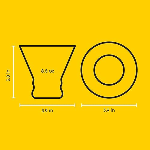 Miniatura 2 de JoyJolt Afina - Juego de 4 vasos de Martini sin tallo, vasos de licor de 8.5 onzas para cóctel y margarita, tazas de vidrio de bar, tazas de postre