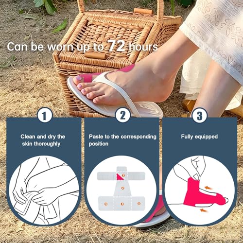 Image of Precut Kinesiology Tape for Bunion, 40 Pcs, Bunion Corrector & Relief, Big Toe Support and Pain Relief, Breathable Hypoallergenic Latex-Free Tape (Pink)