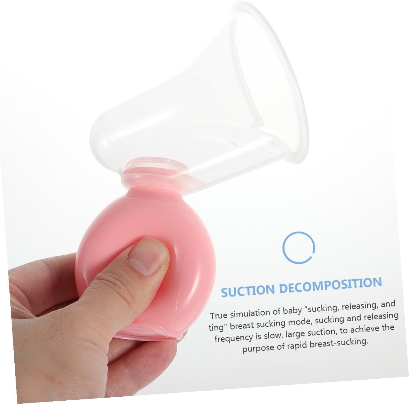 Manual Pump Breastfeeding for Nursing Mothers, Portable Handheld Suction Milk Collector, 2pcs Set with Pink and Blue for Breastfeeding Support