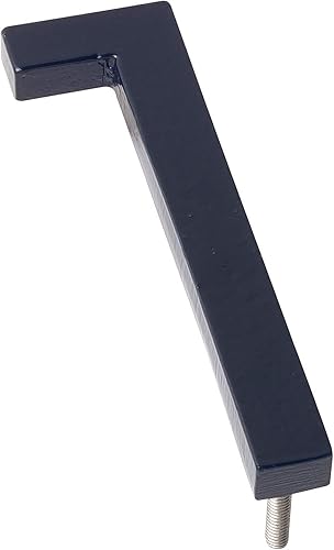 Montague Metal Products MHN-12-F-NY1-1 Números flotantes modernos de aluminio cepillado sólido, 12 pulgadas, azul marino con recubrimiento en polvo disponible en Yaxa Peru