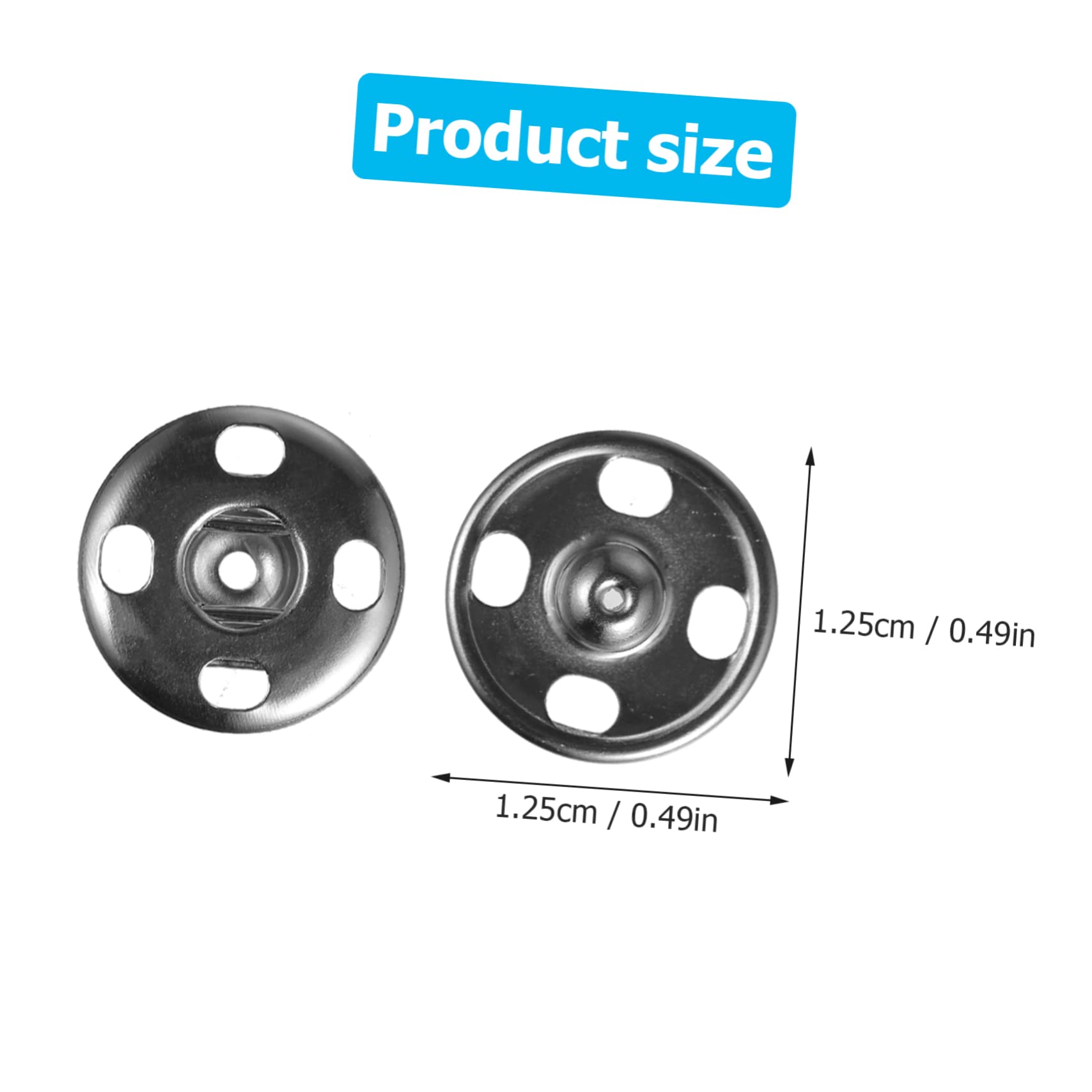 KALLORY 50Pair Durable Metal Snap Fasteners for Jackets Coats and Shirts Creative Clothing Buttons for Easy Sewing and