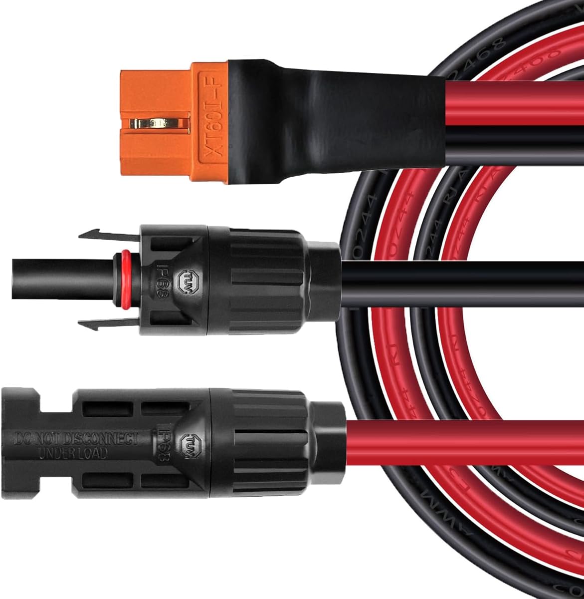 Solar to XT60i 10AWG Extension Cable XT60I-F 6mm2 Solar Cable Compatible for Portable Power Station 3m (10AWG 10FT)