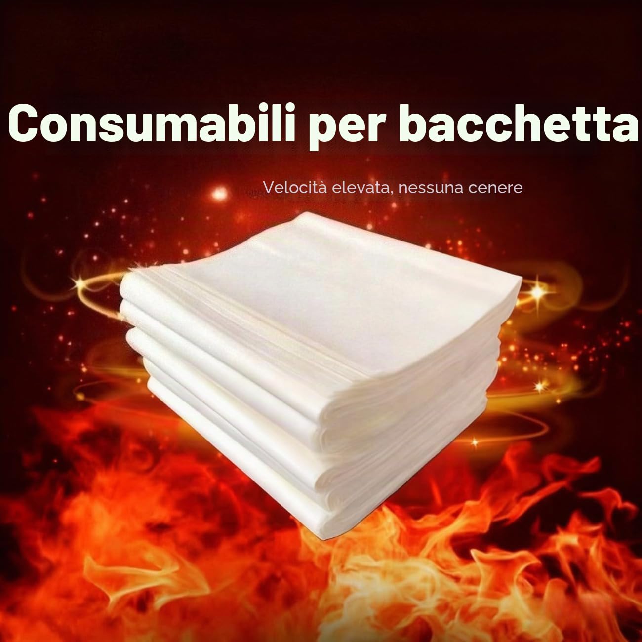 50 pezzi di Carta Magica, Carte dei Desideri Molto Veloci, Puntelli da Palco con Effetto Svanente e Scintillante per Maghi (10×10 cm)