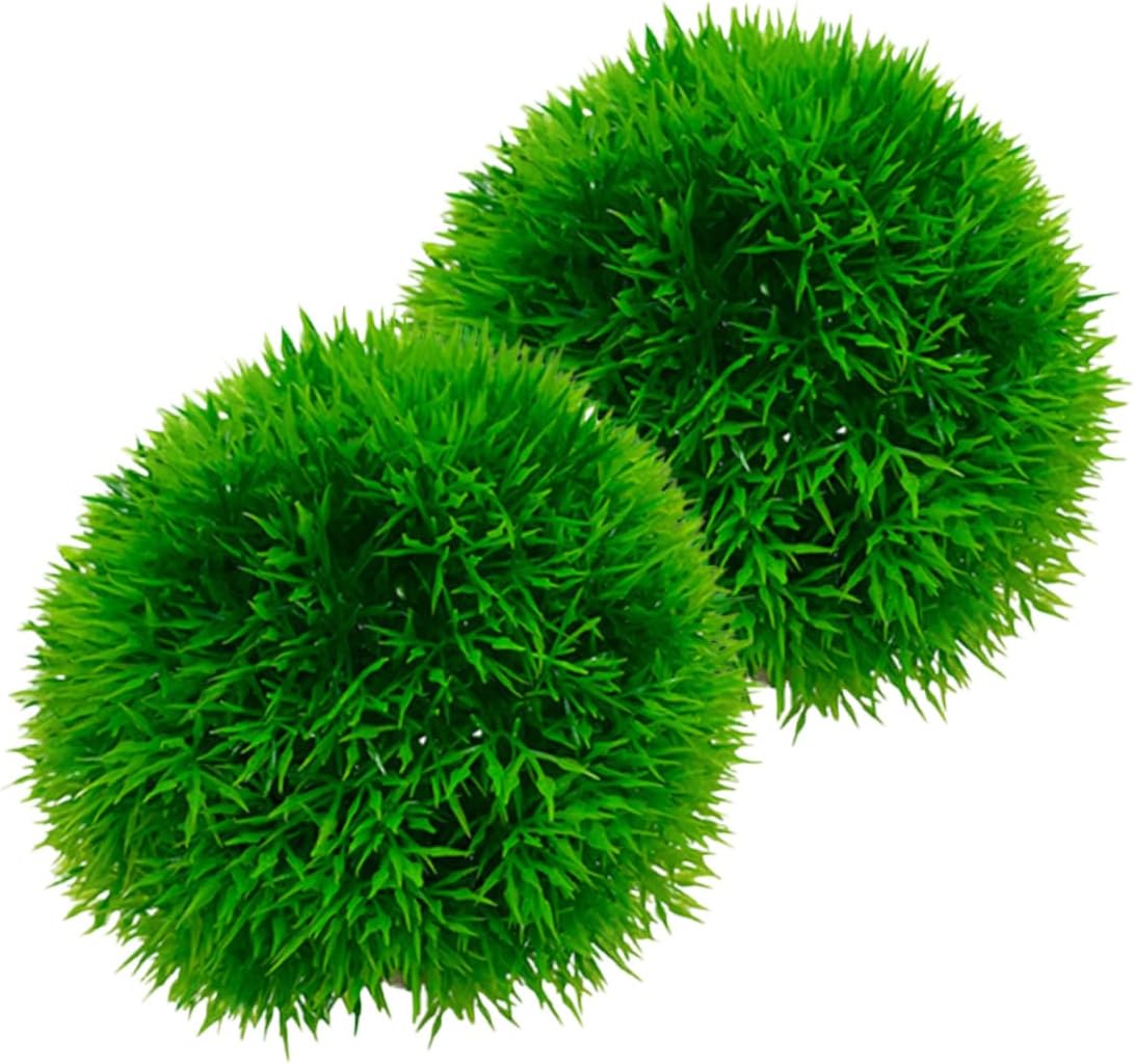 10pcs Fish Tank Decors Aquatic Plants Balls Simulated Decorative Water Plants Ornaments