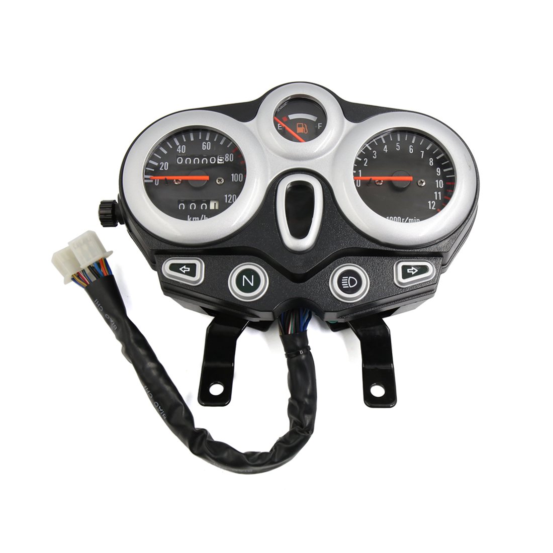Black Digital Motorcycle Speedometer Tachometer Odometer Gauge Cluster for ZB