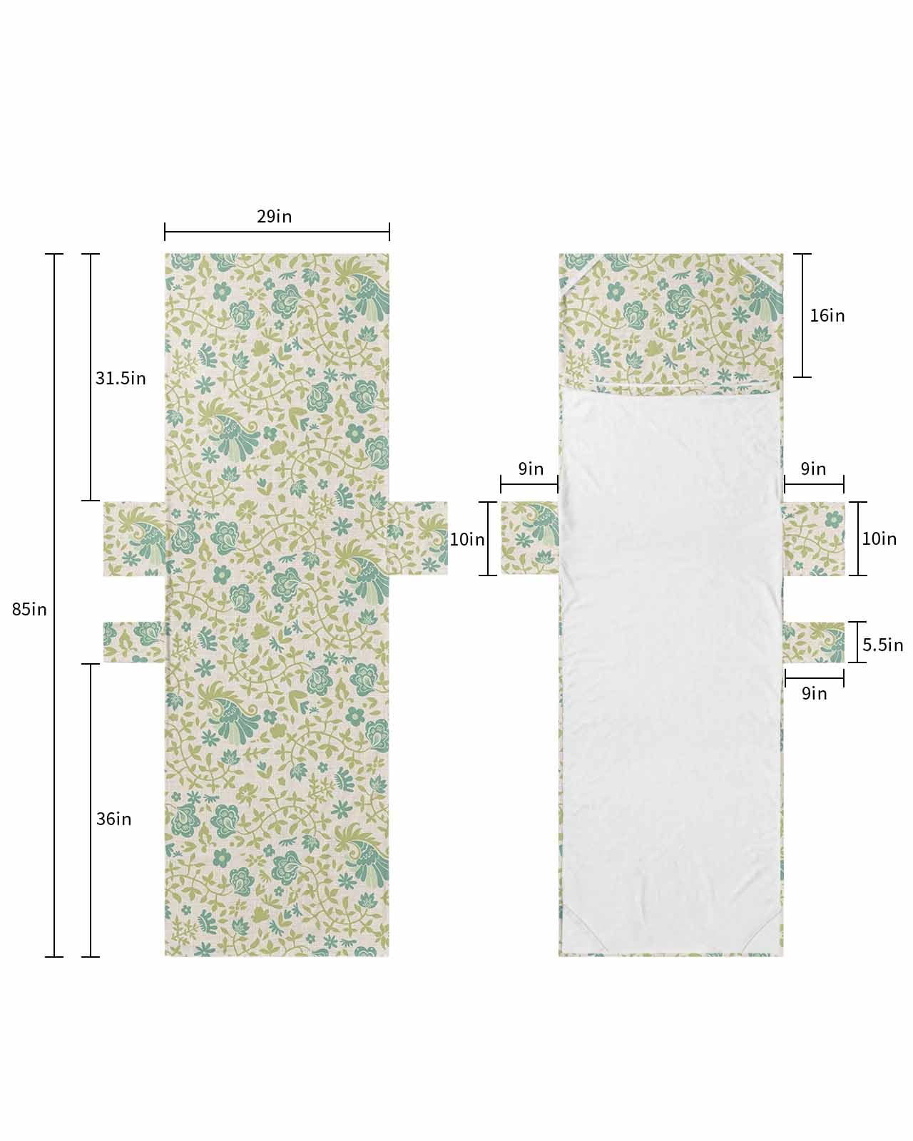 Teal Botanical Beach Lounge Chair Towel Cover, Soft Chaise Lounge Towel with Side Pockets Patio Pool Chairs Cover for Beach/Pool Sunbathing 29x85 Modern Abstract Art Spring Floral Rustic