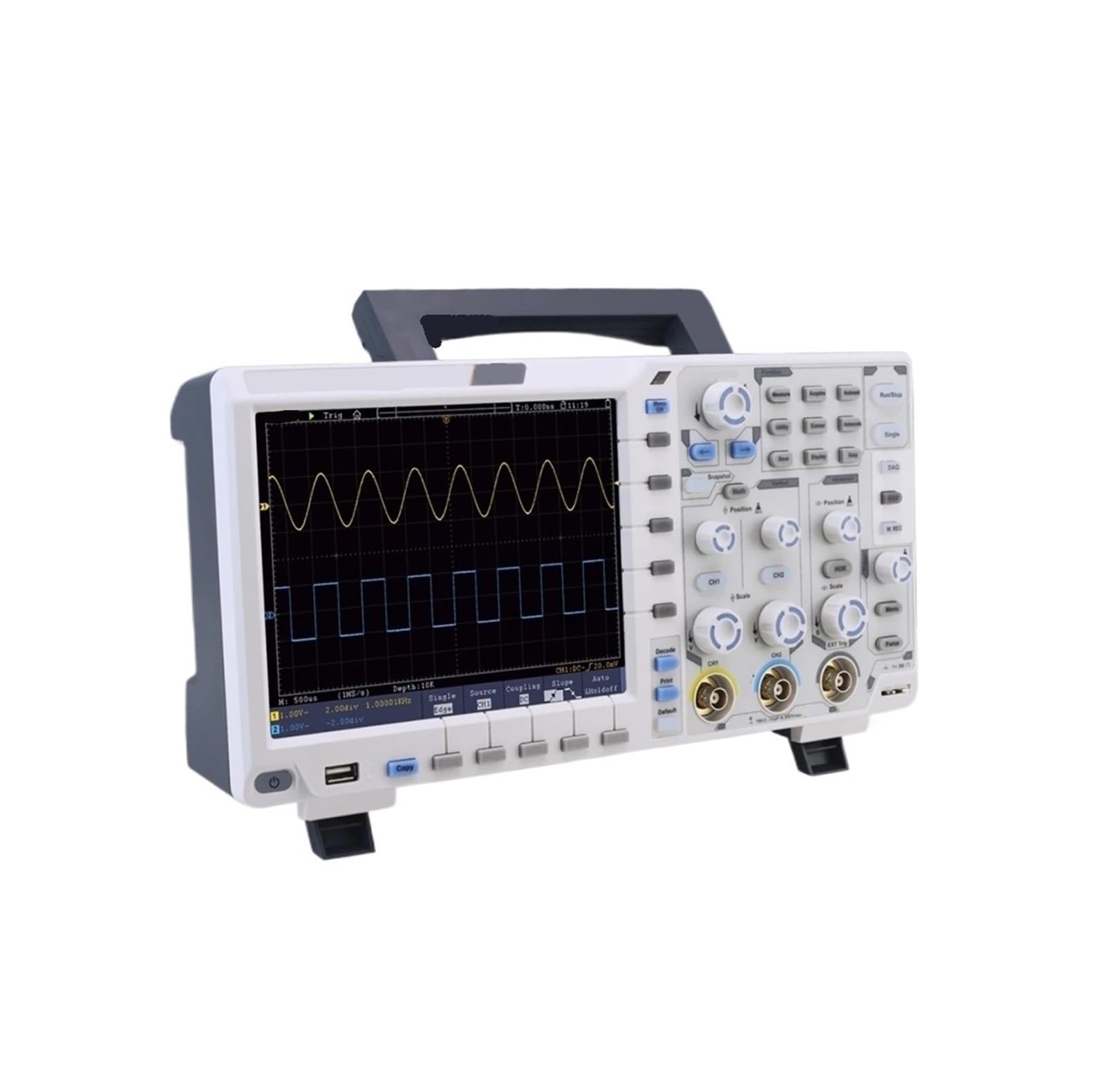 Osciloscopio Digital XDS2102A de 100 MHz, 1 GS/s, 2 Canales, Longitud de Registro Externo de 12 bits(Standard Edition)