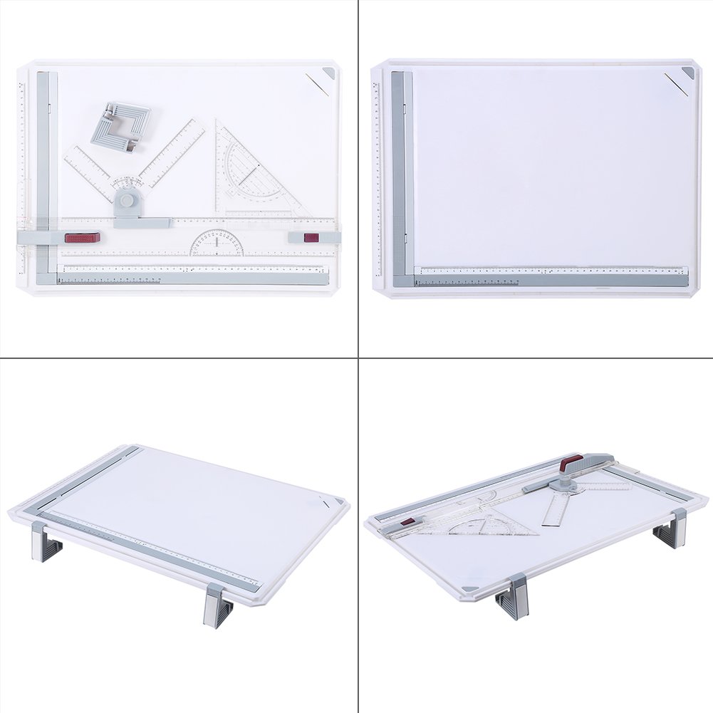 Tavolo da Disegno per Tavolo da Disegno A3, Tavolo da Disegno A3 con Movimento Parallelo e righelli ad Angolo Regolabile per ufficio lavoro studenti studio