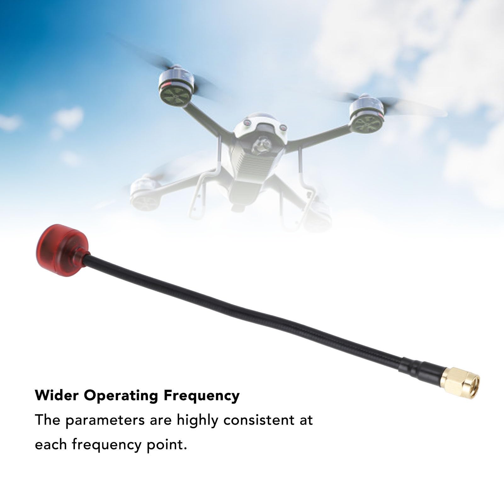 5.8G FPV Antenna, UFL RHCP LDS High Gain FPV Racing Antenna for FPV Quadcopter Racing Car RC Drone, High Efficiency, 16cm / 6.3 Inch