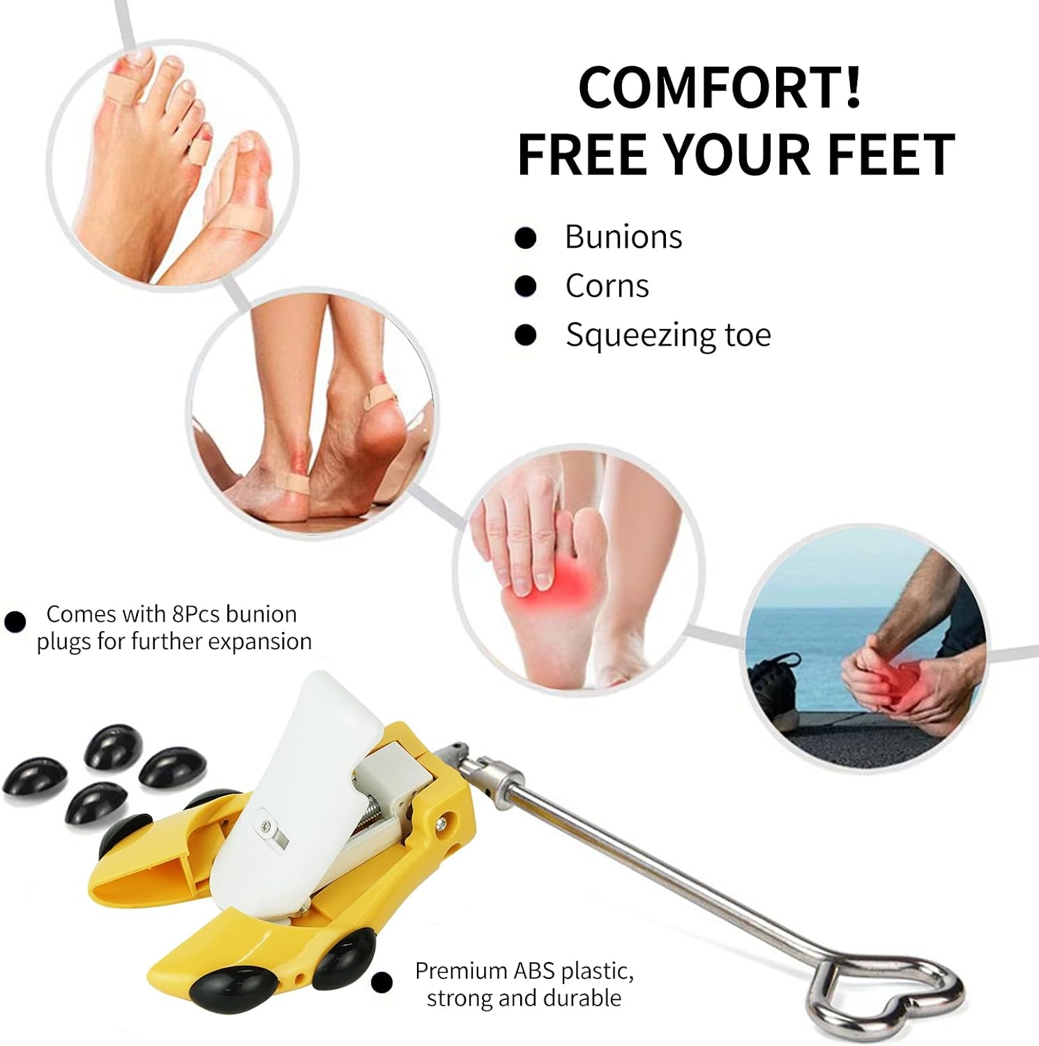 Boot Stretcher - Men's & Women's, Stretch Height & Width for Thick Feet, Wide Feet, Cowboy, Work & Hike Boots, Cowboy Boot Stretcher for Men's Size 7-13 & Women's Size 8-14