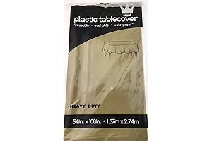 Royal Plastic Tablecloth 54 x 108, Set of 3 in Gold