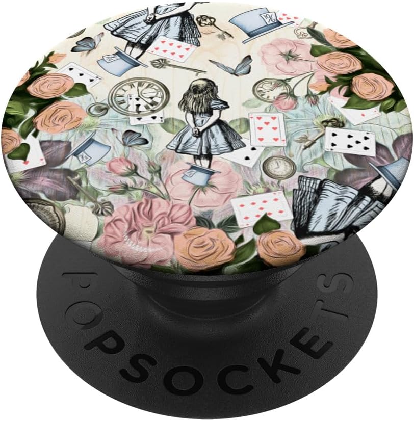 Alice in Wonderland Collage PopSockets PopWallet for MagSafe