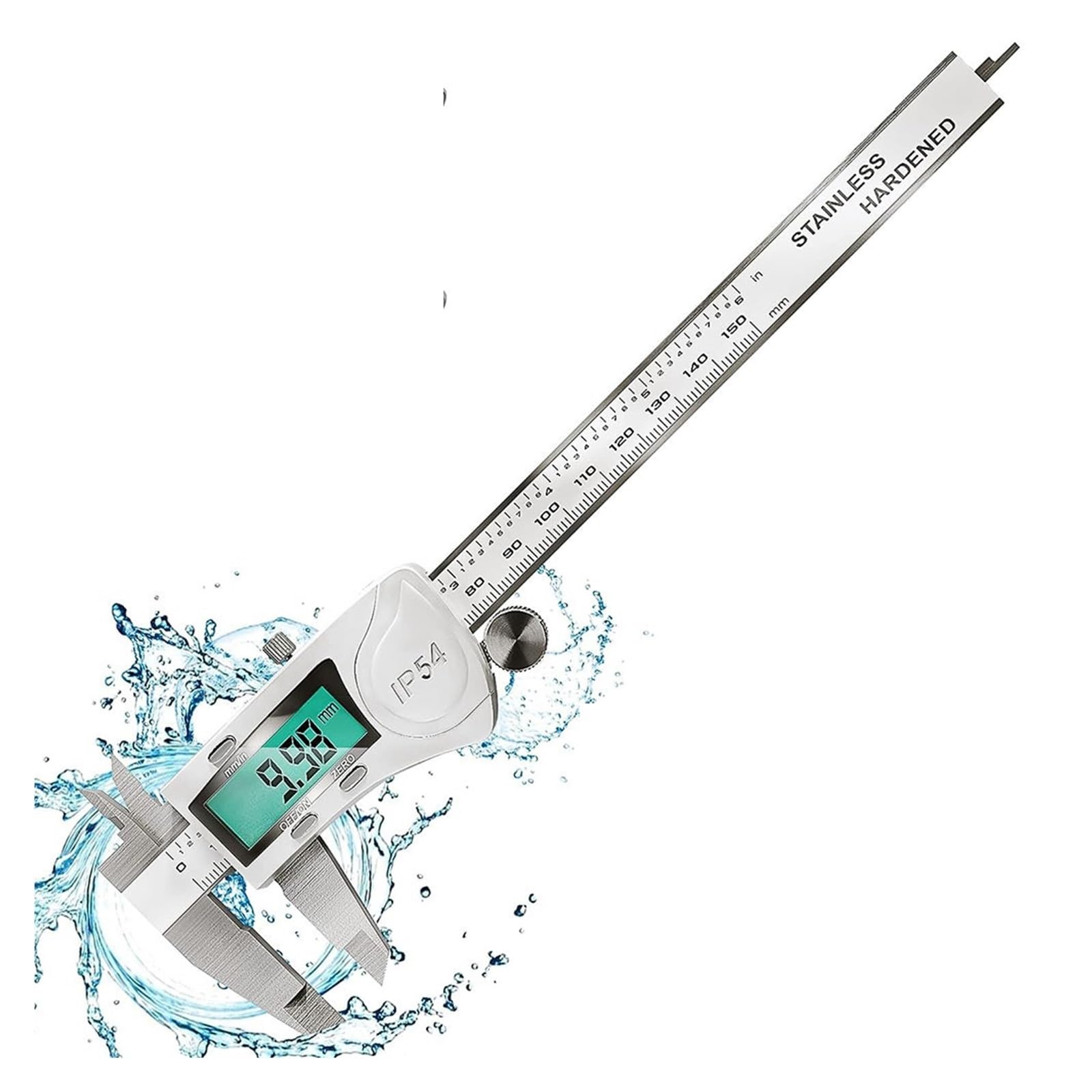 150/200/300 Mm elektroniczne suwmiarki cyfrowe z noniuszem IP54 wodoodporne narzędzie pomiarowe wodoodporna suwmiarka ze stali nierdzewnej(200mm)