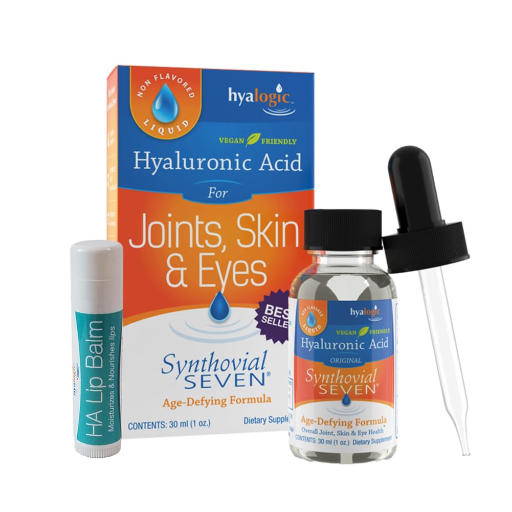 Hyalogic Synthovial Seven HA Supplement & Lip Balm Bundle, 1oz
