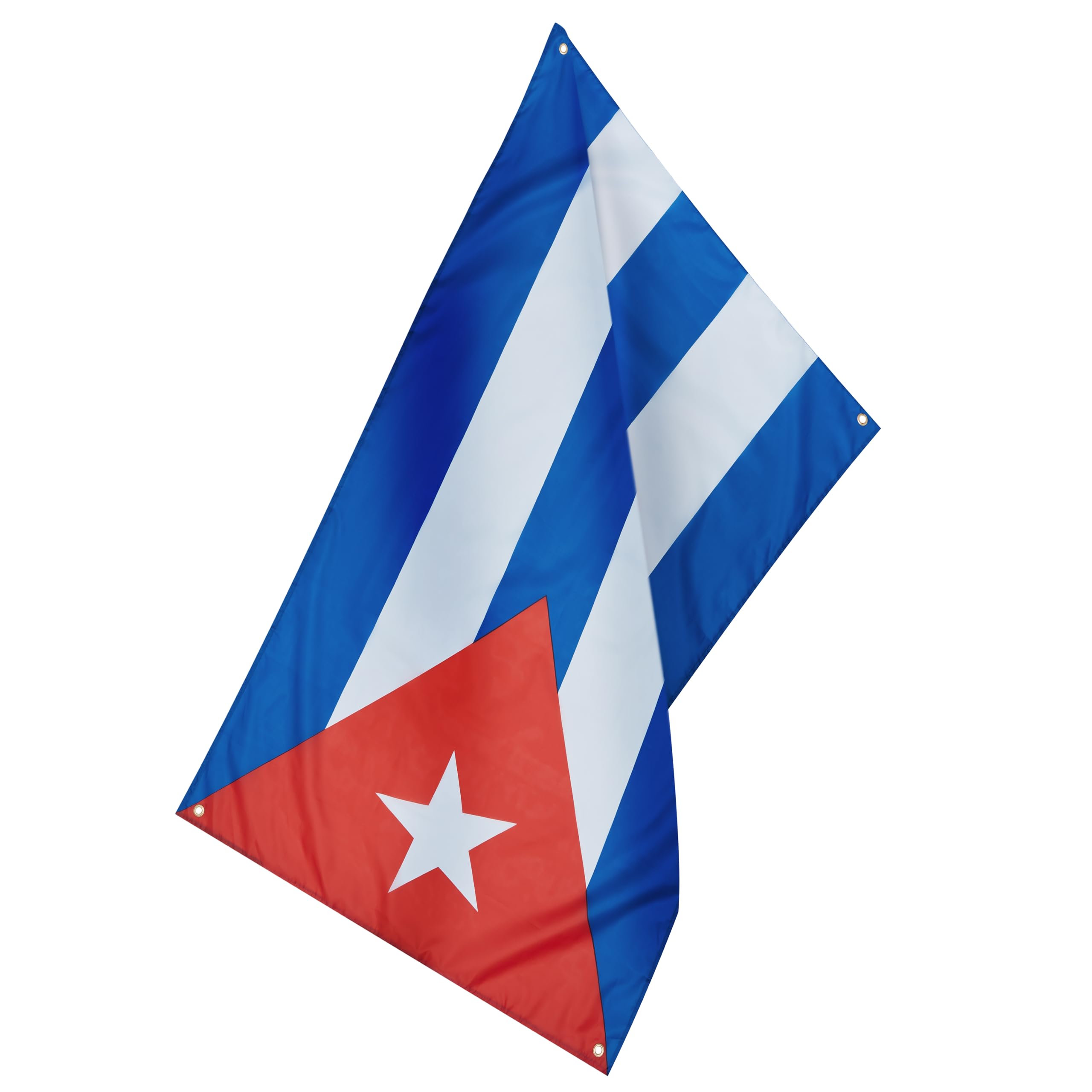 Runesol Flag of Cuba, 91x52cm, 3ft x 5ft, 4 Rings, Carnation in each corner, Cuban Flag, Estrella Solitaria, Lone Star Flags - Image 3