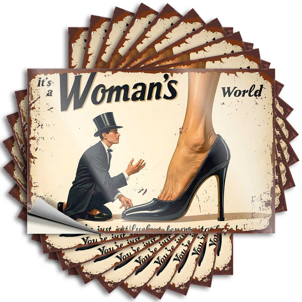 Pool Stuff Lettering Sticker - Punk Sports Laptop It's A Woman's World: Power Dynamics Illustrated(8X12CM)