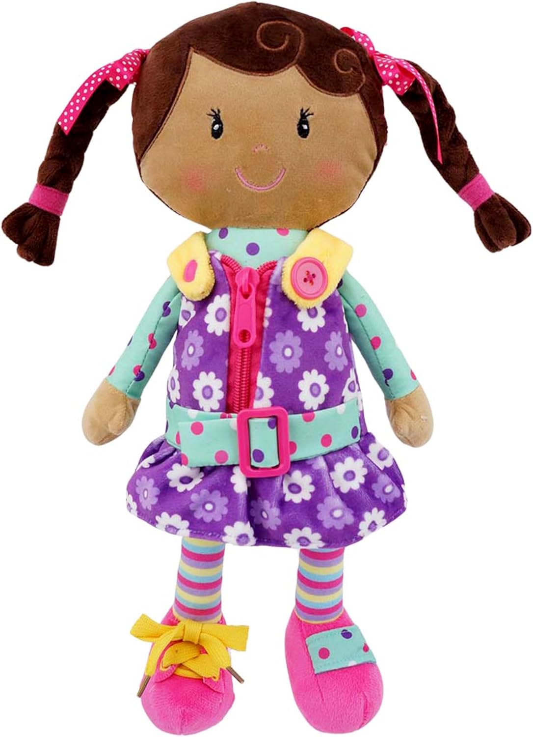 Amazon.com: Snuggle Stuffs Sugar Snap Plush Learn to Dress Doll