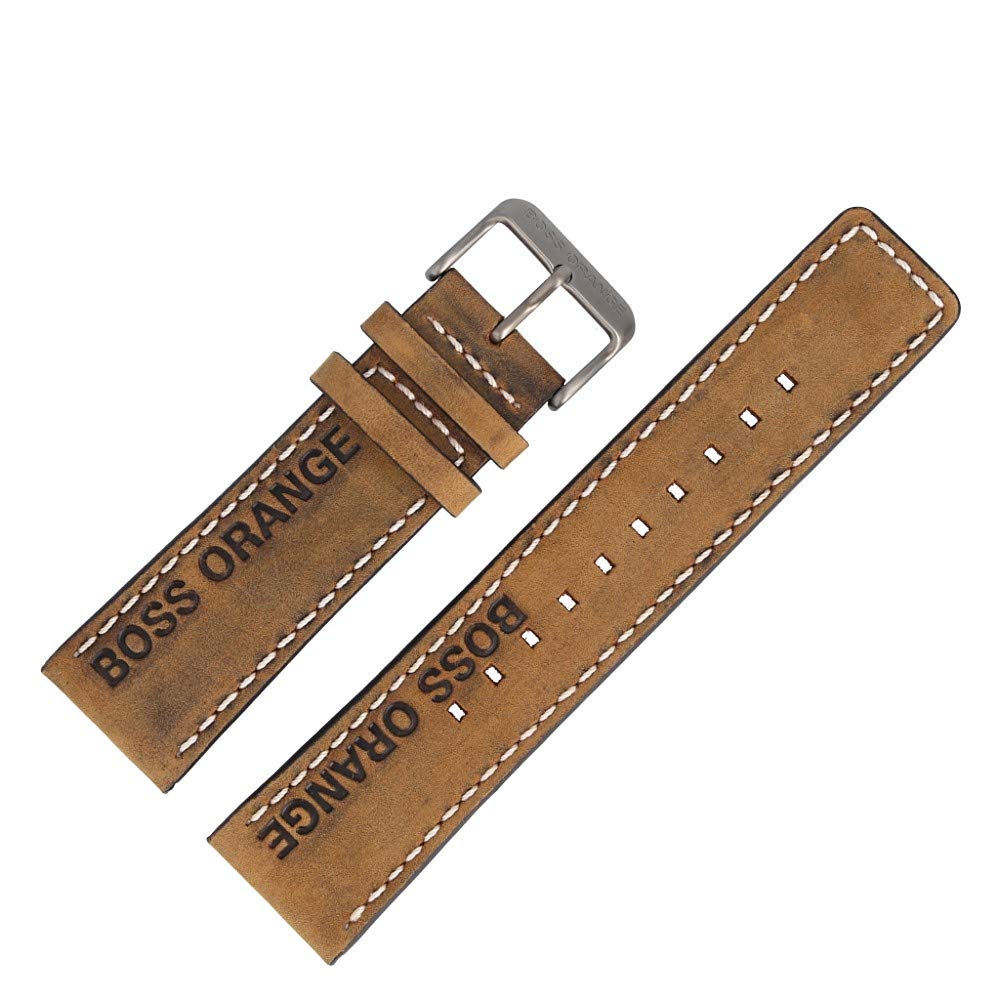 HUGO BOSS Uhrenarmband 24mm Leder Braun Leder/kunststoff - 659302654