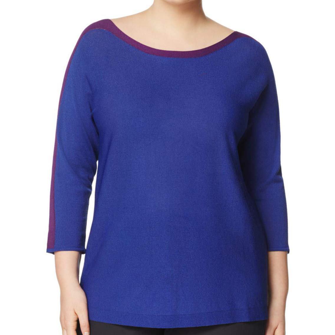 Marina Rinaldi by Max MaraMarina Rinaldi Women's Aula Colorblock Sweater, Blue/Purple/Green