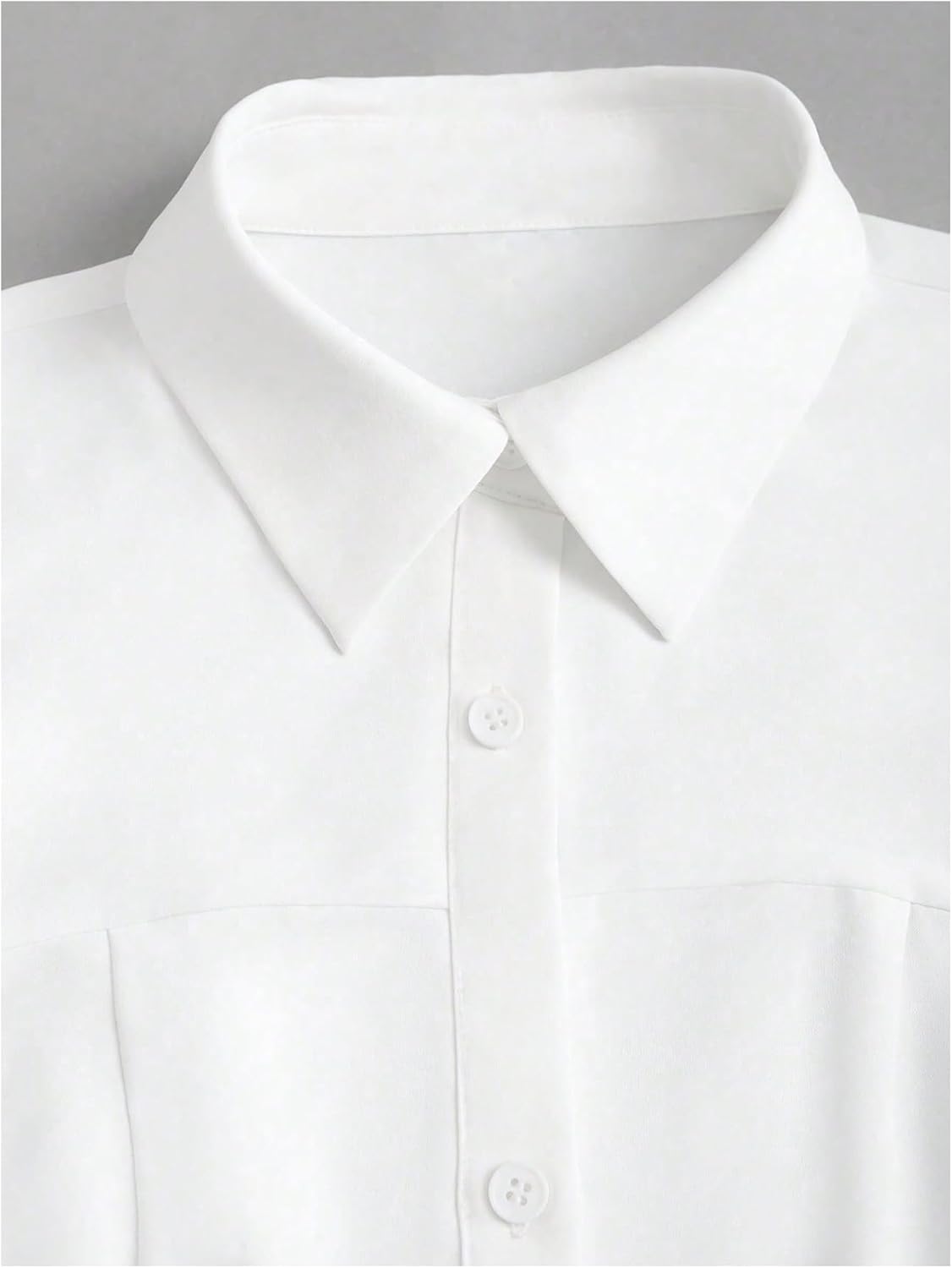 SweatyRocks Women's Puff Long Sleeve Button Down Fitted Crop Shirt Top Dressy Casual Bow Tie Elegant Blouse - Image 5