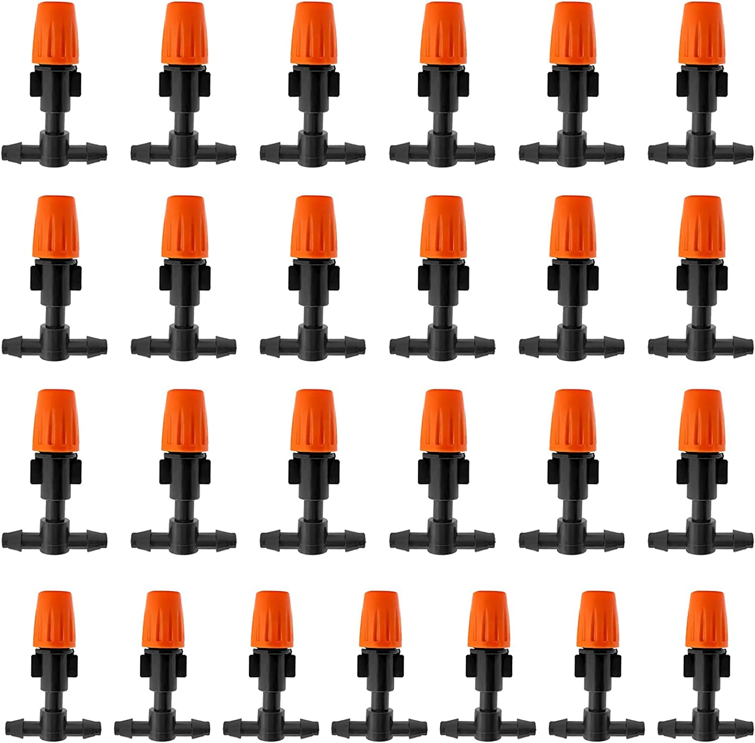 VASADIGITAL 20 Pcs Micro Spray Orange Adjustable Flow Irrigation Drippers Garden/Roof/Greenhouse Water Cooling Spray Sprinkler Nozzle with 3 Connect Tee (B0C2V7XB3B) Amazon Price History, Amazon Price Tracker