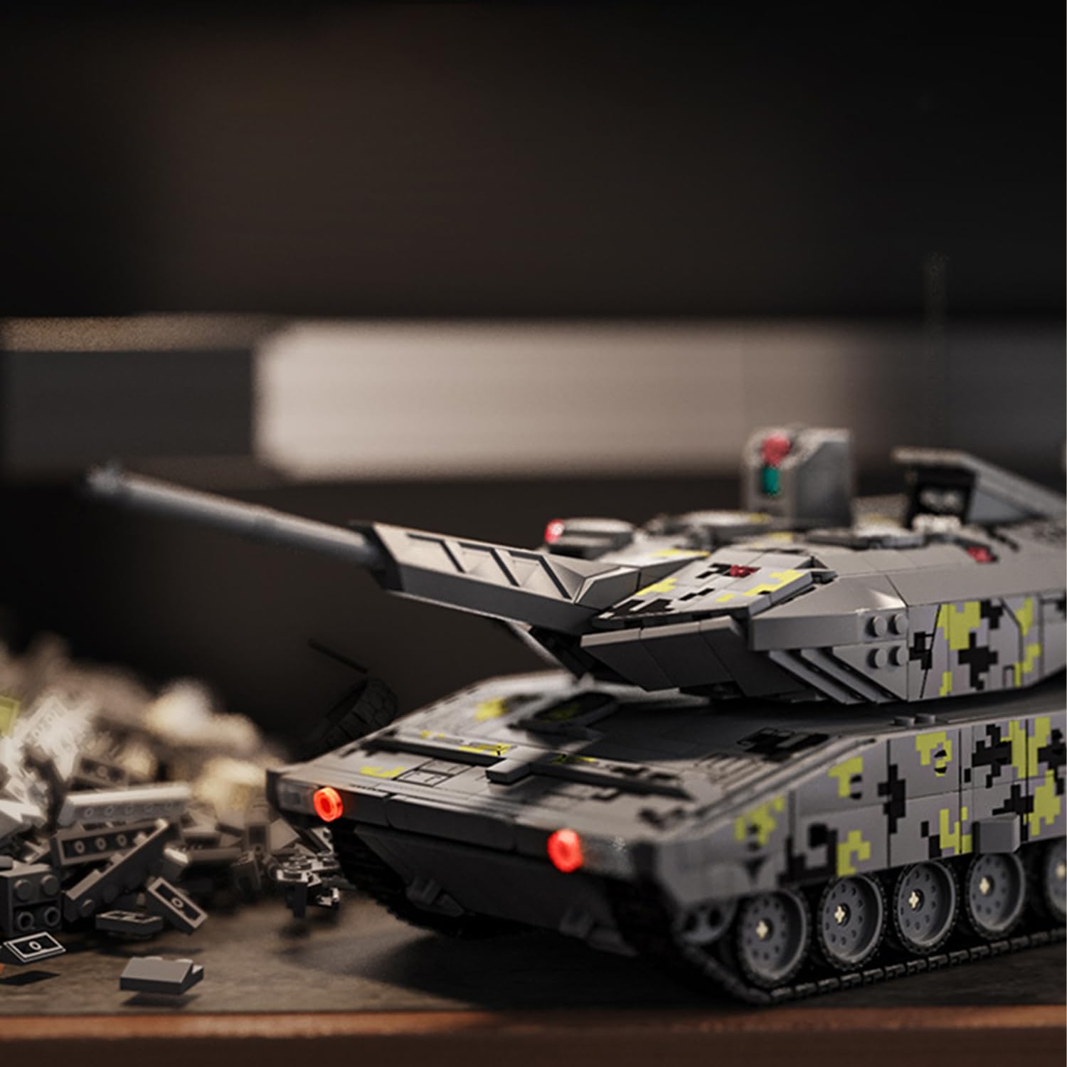 Technik Militär Panzer Bausteine Kit, 2235 Teile Panther KF15 Klemmbausteine, WW2 Army Panzer Konstruktionsspielzeug Modellbausatz, Kompatibel mit Großeren Marken