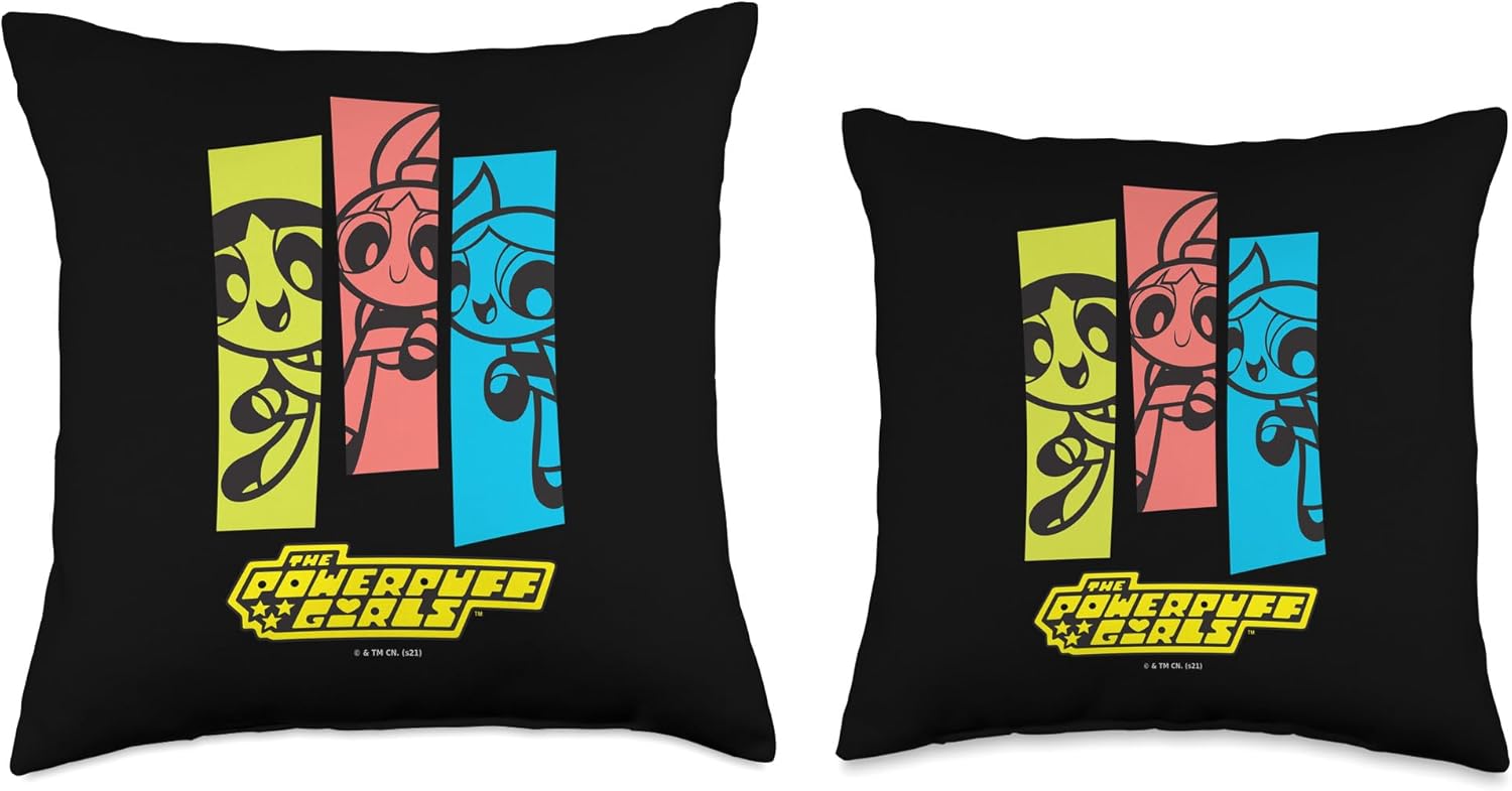 Powerpuff Girls Three Power Puffs Throw Pillow