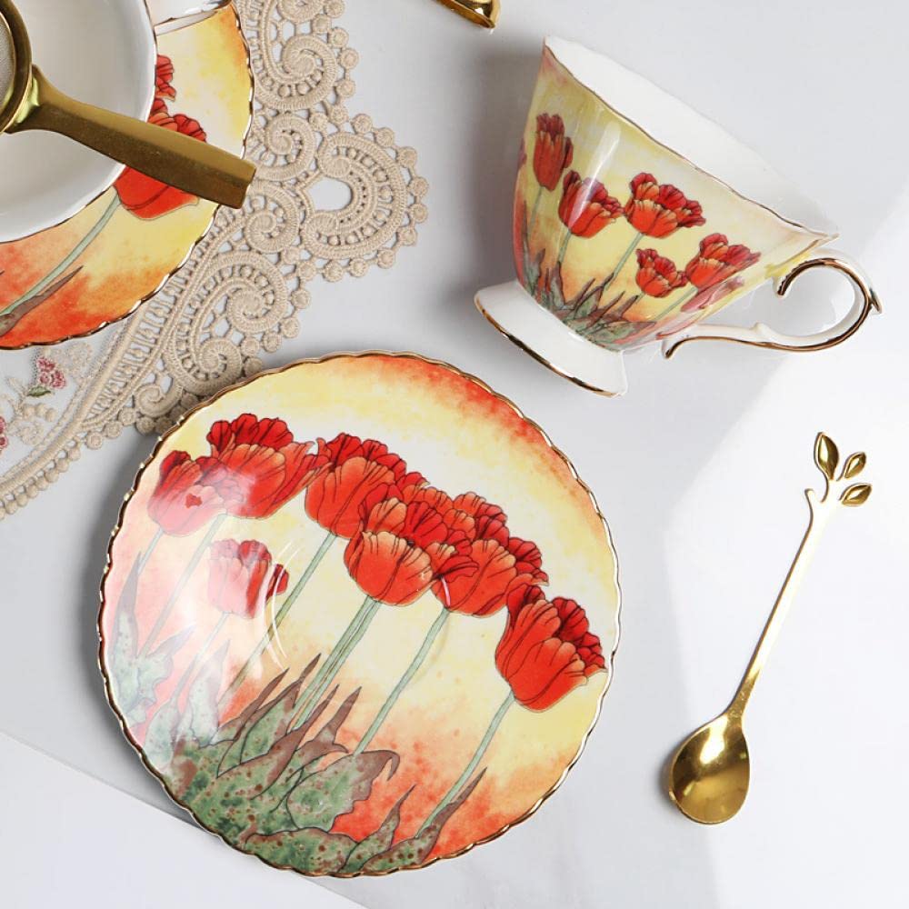 Lomonosov Porcelain Tea Set 2pc Cup and Saucer Banquet Iris 7.4 oz/220 ml