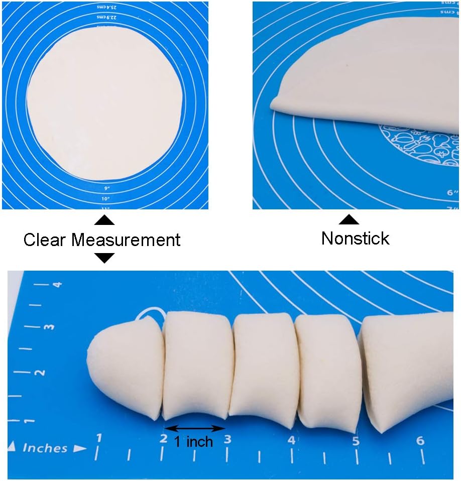 MeritChoice Silicone Baking Mats Non Stick Pastry Mat with Silicone Baking Mat for Rolling Dough