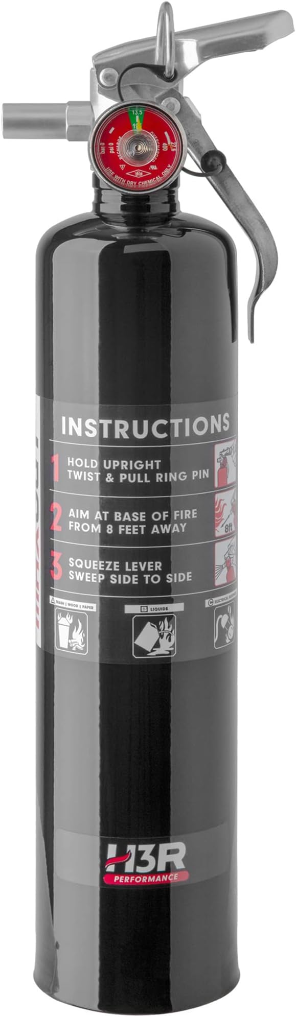 - MaxOut ABC Fire Extinguisher for Vehicle, Marine & Home Safety | Car, Truck, Off-Road, UTV, RV, Boat | Refillable Dry Chemical | Mounting Bracket | UL Listed, USCG Approved | 2.5 lbs Black
