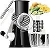 KEOUKE Rotary Cheese Grater Hand Crank Black - Shredder Slicer Grinder 3 Stainless Steel Blades, Stable Suction, Labor-Saving Handle, Safe Kitchen Tool for Cheese, Vegetable, Nuts, Chocolate #3